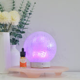 Ultrasonic Diffuser - Glass Sphere White Crackle